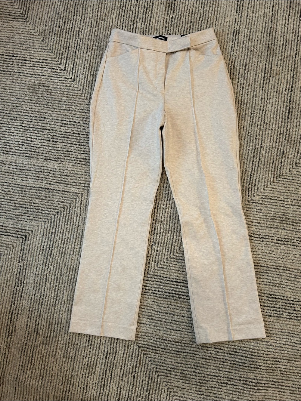 Express Curvy Boot Midrise Light Beige Dress Pants Size 10 R Work office stretch